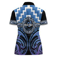 Aotearoa Ngaruahine Personalised Women Polo Shirt Maori Iwi Poutama Puhoro Tattoo LT14 - Polynesian Pride