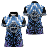 Aotearoa Ngaruahine Personalised Women Polo Shirt Maori Iwi Poutama Puhoro Tattoo LT14 - Polynesian Pride