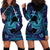 Nukuoro Atoll Hoodie Dress Polynesian Shark Tattoo Purple Gradient Vibes