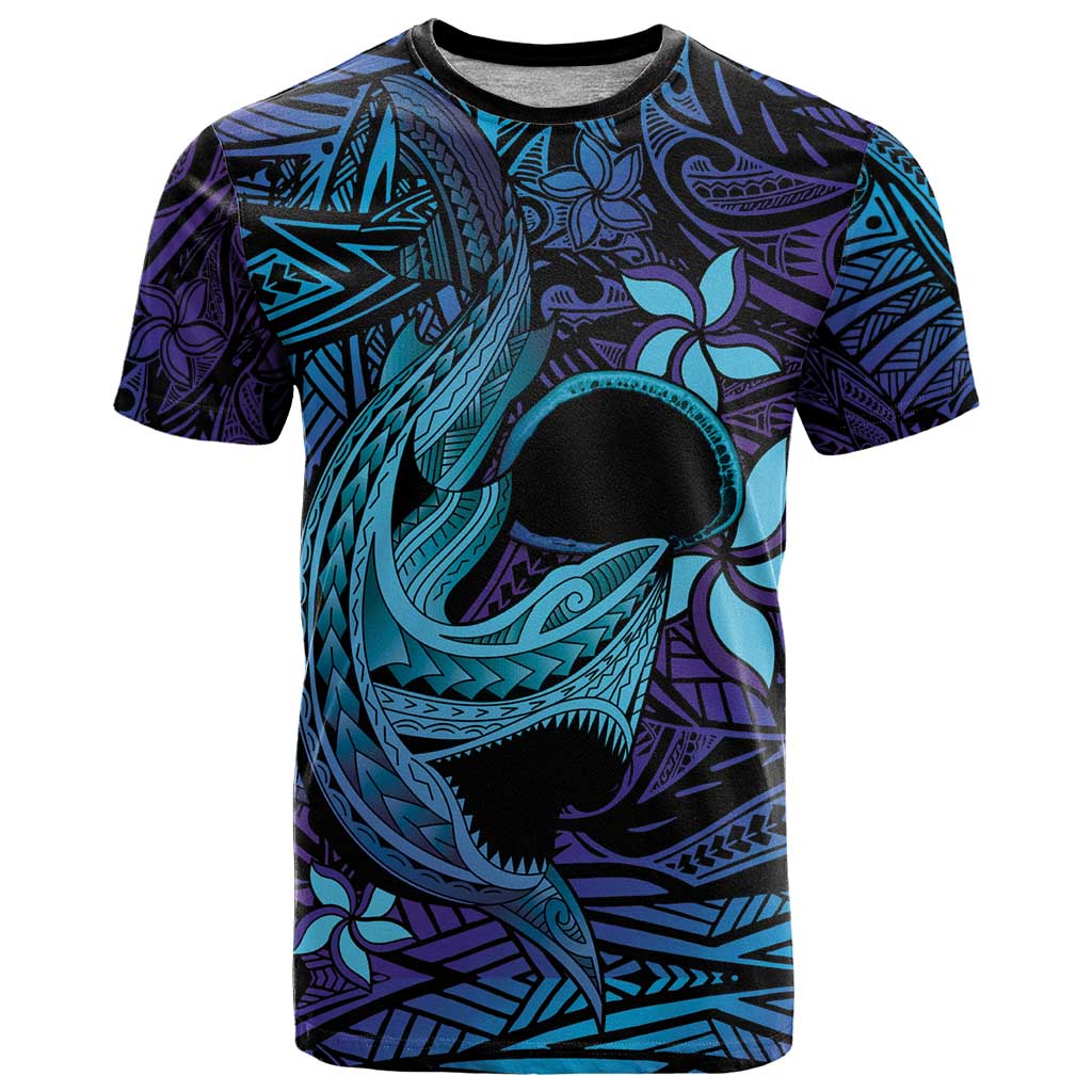 Nukuoro Atoll T Shirt Polynesian Shark Tattoo Purple Gradient Vibes