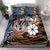 Personalised Kwajalein Atoll Bedding Set Polynesian Shark Tattoo Gradient Vibes