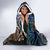 Personalised Kwajalein Atoll Hooded Blanket Polynesian Shark Tattoo Gradient Vibes