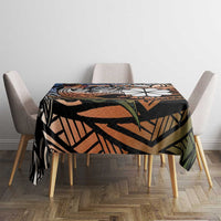 Personalised Kwajalein Atoll Tablecloth Polynesian Shark Tattoo Gradient Vibes