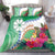 Marshall Islands Kwajalein Atoll Bedding Set Curves Polynesian Mix Tropical Flowers