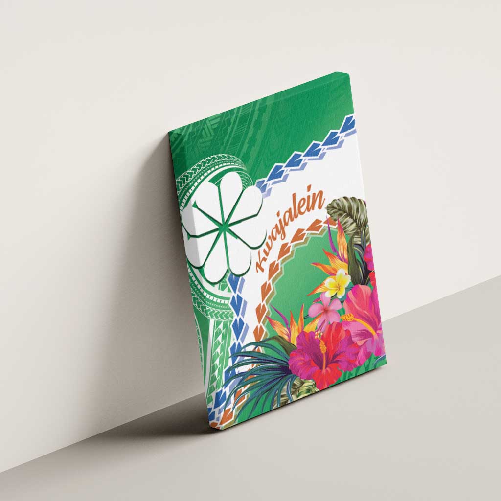 Marshall Islands Kwajalein Atoll Canvas Wall Art Curves Polynesian Mix Tropical Flowers