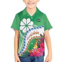 Marshall Islands Kwajalein Atoll Hawaiian Shirt Curves Polynesian Mix Tropical Flowers