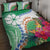 Marshall Islands Kwajalein Atoll Quilt Bed Set Curves Polynesian Mix Tropical Flowers