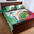 Marshall Islands Kwajalein Atoll Quilt Bed Set Curves Polynesian Mix Tropical Flowers