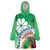 Marshall Islands Kwajalein Atoll Wearable Blanket Hoodie Curves Polynesian Mix Tropical Flowers