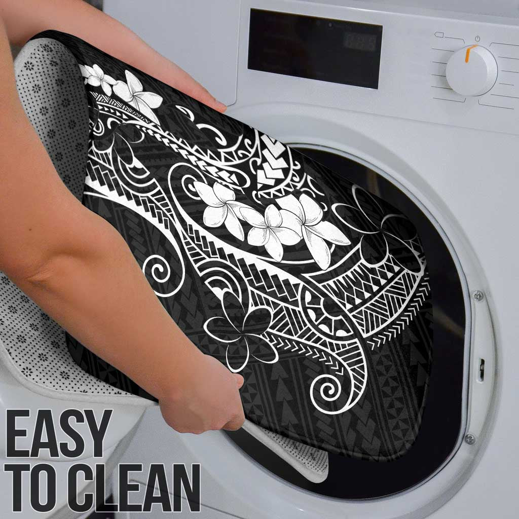 Black Hawaii Bathroom Set Hammerhead Shark Tattoo Curve Polynesian - Polynesian Pride