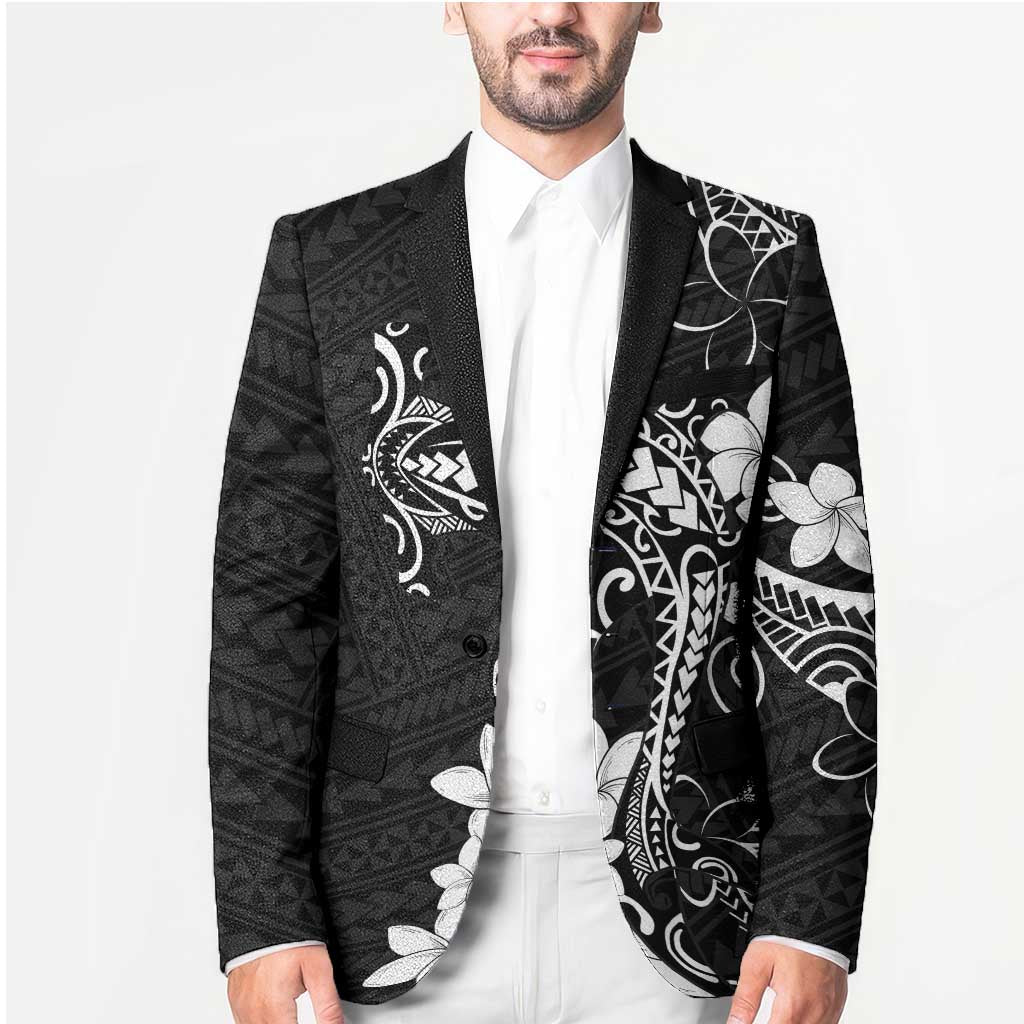 Black Hawaii Blazer Hammerhead Shark Tattoo Curve Polynesian - Polynesian Pride