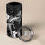 Black Hawaii 4 in 1 Can Cooler Tumbler Hammerhead Shark Tattoo Curve Polynesian - Polynesian Pride