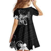 Black Hawaii Family Matching Long Sleeve Bodycon Dress and Hawaiian Shirt Hammerhead Shark Tattoo Curve Polynesian LT14 - Polynesian Pride