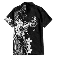 Black Hawaii Family Matching Long Sleeve Bodycon Dress and Hawaiian Shirt Hammerhead Shark Tattoo Curve Polynesian LT14 - Polynesian Pride