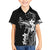 Black Hawaii Family Matching Puletasi and Hawaiian Shirt Hammerhead Shark Tattoo Curve Polynesian - Polynesian Pride