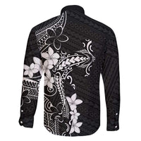 Black Hawaii Family Matching Tank Maxi Dress and Hawaiian Shirt Hammerhead Shark Tattoo Curve Polynesian - Polynesian Pride