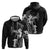 Black Hawaii Hoodie Hammerhead Shark Tattoo Curve Polynesian - Polynesian Pride