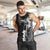 Black Hawaii Men Tank Top Hammerhead Shark Tattoo Curve Polynesian - Polynesian Pride