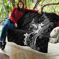 Black Hawaii Quilt Hammerhead Shark Tattoo Curve Polynesian - Polynesian Pride