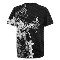 Black Hawaii Rugby Jersey Hammerhead Shark Tattoo Curve Polynesian - Polynesian Pride