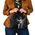 Black Hawaii Shoulder Handbag Hammerhead Shark Tattoo Curve Polynesian - Polynesian Pride
