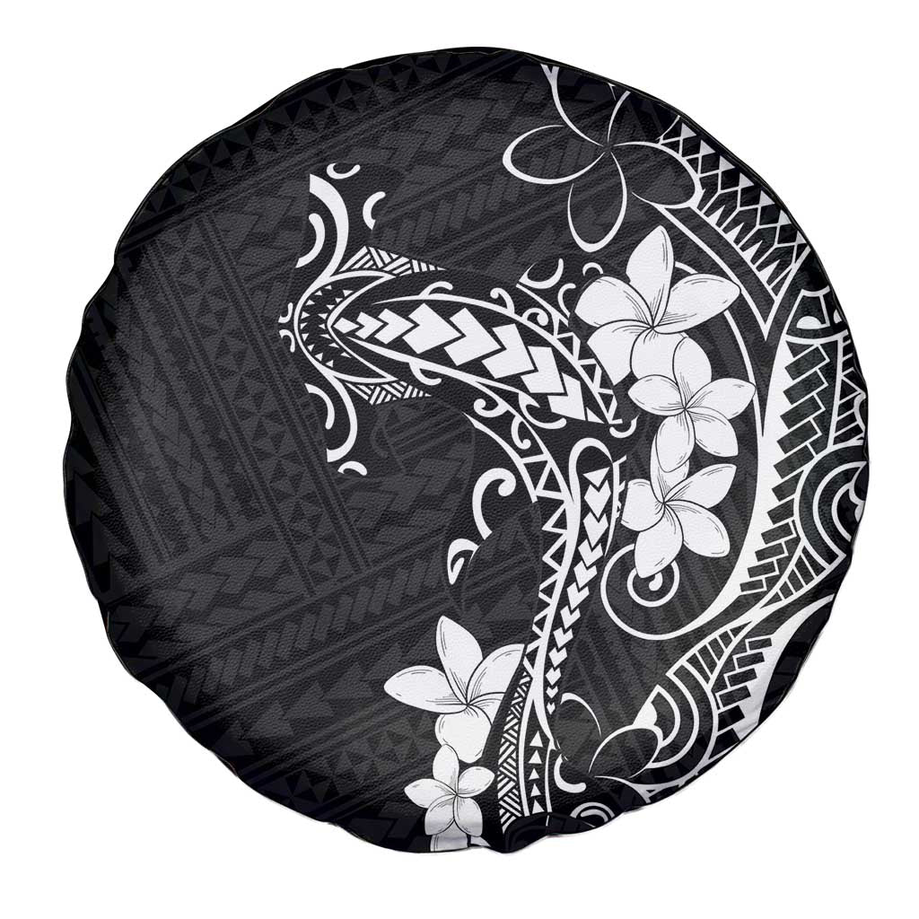 Black Hawaii Spare Tire Cover Hammerhead Shark Tattoo Curve Polynesian - Polynesian Pride