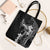 Black Hawaii Tote Bag Hammerhead Shark Tattoo Curve Polynesian - Polynesian Pride