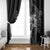 Black Hawaii Window Curtain Hammerhead Shark Tattoo Curve Polynesian - Polynesian Pride