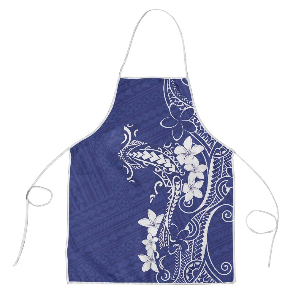 Blue Hawaii Apron Hammerhead Shark Tattoo Curve Polynesian - Polynesian Pride
