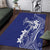 Blue Hawaii Area Rug Hammerhead Shark Tattoo Curve Polynesian - Polynesian Pride