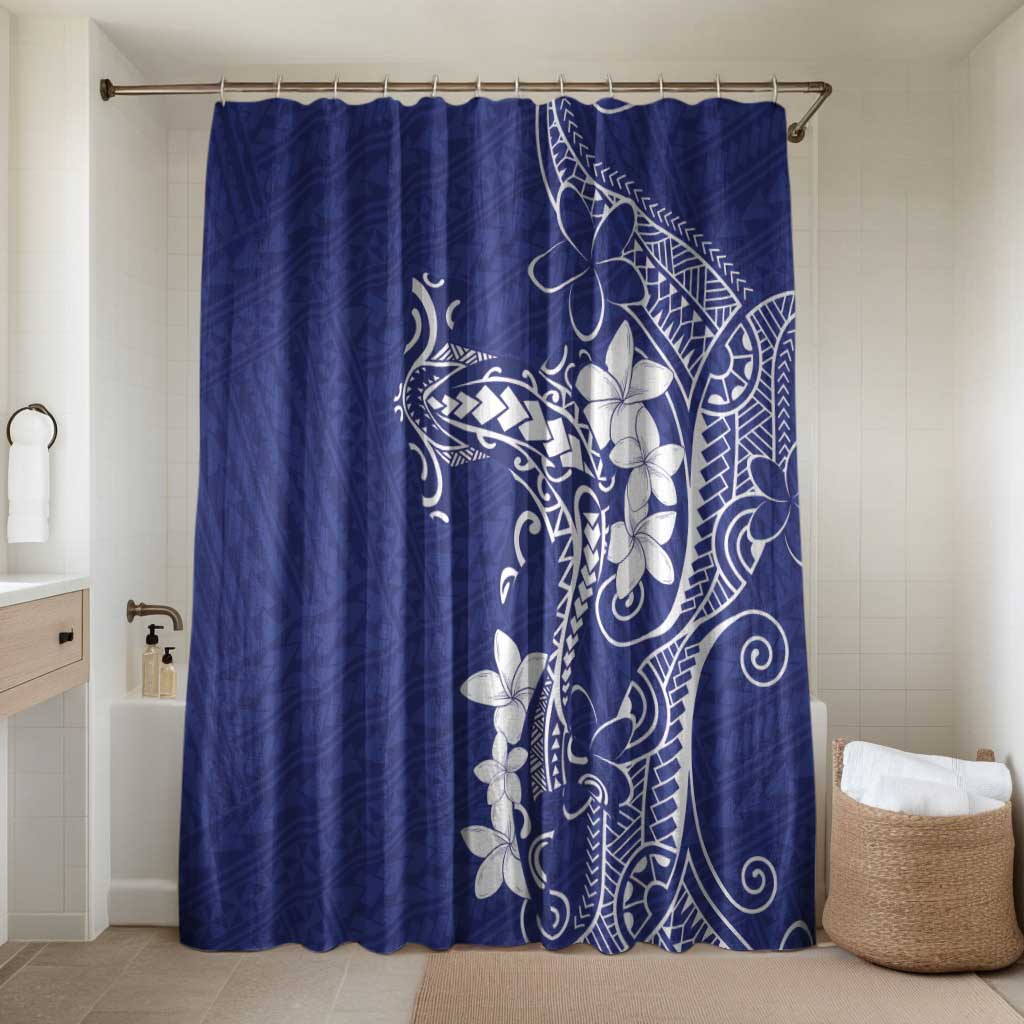 Blue Hawaii Bathroom Set Hammerhead Shark Tattoo Curve Polynesian - Polynesian Pride