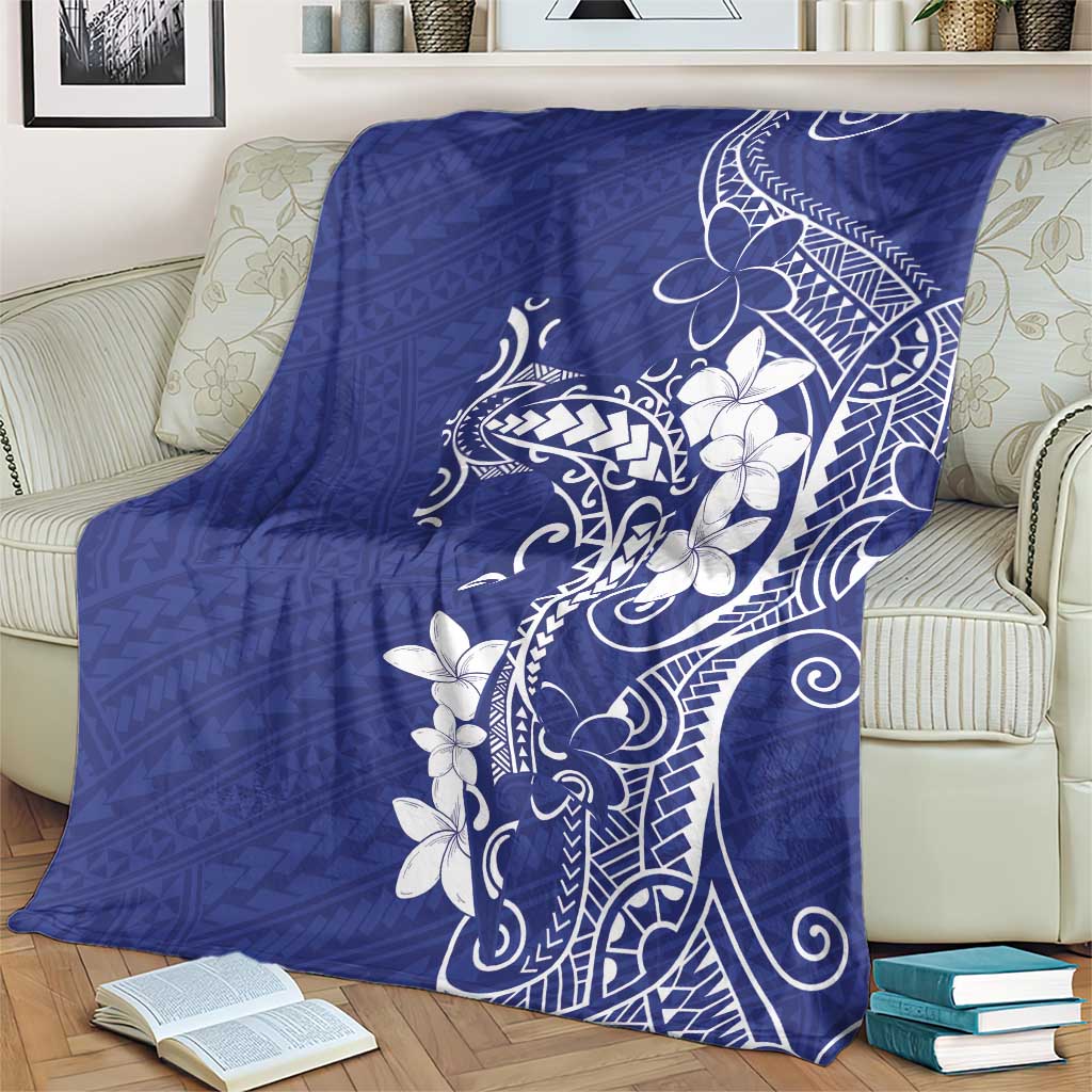 Blue Hawaii Blanket Hammerhead Shark Tattoo Curve Polynesian - Polynesian Pride