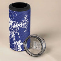 Blue Hawaii 4 in 1 Can Cooler Tumbler Hammerhead Shark Tattoo Curve Polynesian - Polynesian Pride