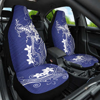 Blue Hawaii Car Seat Cover Hammerhead Shark Tattoo Curve Polynesian - Polynesian Pride