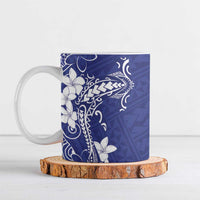 Blue Hawaii Ceramic Mug Hammerhead Shark Tattoo Curve Polynesian - Polynesian Pride