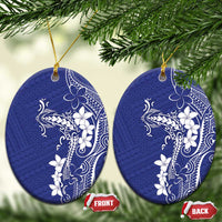 Blue Hawaii Ceramic Ornament Hammerhead Shark Tattoo Curve Polynesian - Polynesian Pride