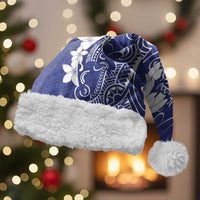 Blue Hawaii Christmas Santa Hat Hammerhead Shark Tattoo Curve Polynesian - Polynesian Pride