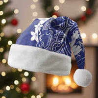 Blue Hawaii Christmas Santa Hat Hammerhead Shark Tattoo Curve Polynesian - Polynesian Pride