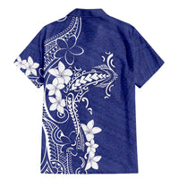 Blue Hawaii Family Matching Mermaid Dress and Hawaiian Shirt Hammerhead Shark Tattoo Curve Polynesian LT14 - Polynesian Pride