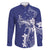 Blue Hawaii Family Matching Mermaid Dress and Hawaiian Shirt Hammerhead Shark Tattoo Curve Polynesian - Polynesian Pride