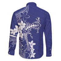 Blue Hawaii Family Matching Off Shoulder Short Dress and Hawaiian Shirt Hammerhead Shark Tattoo Curve Polynesian - Polynesian Pride