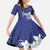 Blue Hawaii Family Matching Puletasi and Hawaiian Shirt Hammerhead Shark Tattoo Curve Polynesian - Polynesian Pride