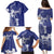 Blue Hawaii Family Matching Puletasi and Hawaiian Shirt Hammerhead Shark Tattoo Curve Polynesian - Polynesian Pride