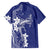 Blue Hawaii Family Matching Puletasi and Hawaiian Shirt Hammerhead Shark Tattoo Curve Polynesian - Polynesian Pride