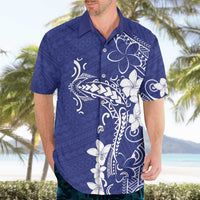 Blue Hawaii Hawaiian Shirt Hammerhead Shark Tattoo Curve Polynesian - Polynesian Pride