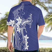 Blue Hawaii Hawaiian Shirt Hammerhead Shark Tattoo Curve Polynesian - Polynesian Pride