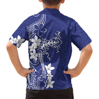 Blue Hawaii Hawaiian Shirt Hammerhead Shark Tattoo Curve Polynesian - Polynesian Pride