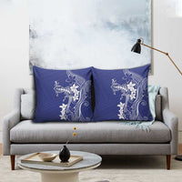 Blue Hawaii Pillow Cover Hammerhead Shark Tattoo Curve Polynesian - Polynesian Pride