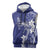 Blue Hawaii Sleeveless Hoodie Hammerhead Shark Tattoo Curve Polynesian - Polynesian Pride