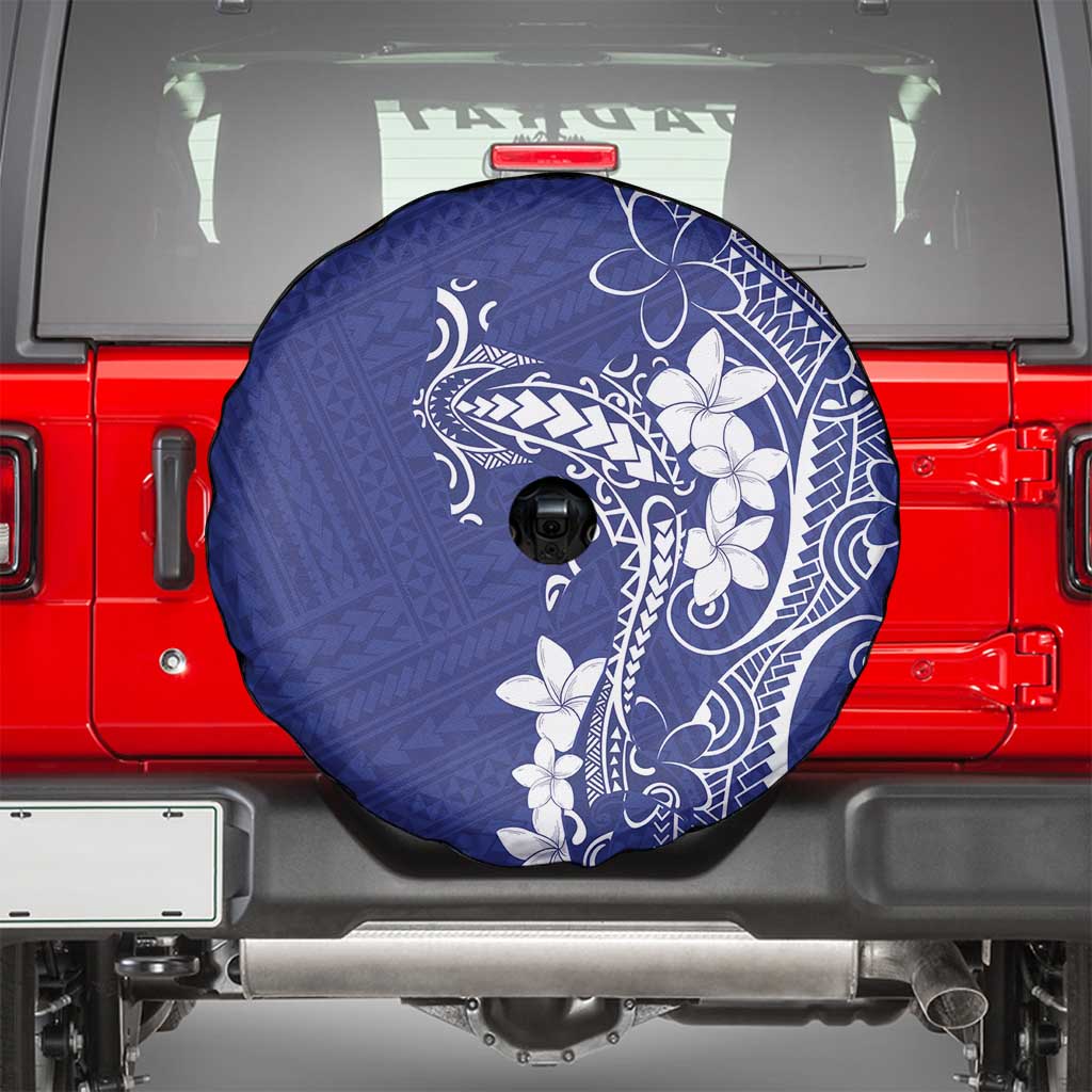 Blue Hawaii Spare Tire Cover Hammerhead Shark Tattoo Curve Polynesian - Polynesian Pride